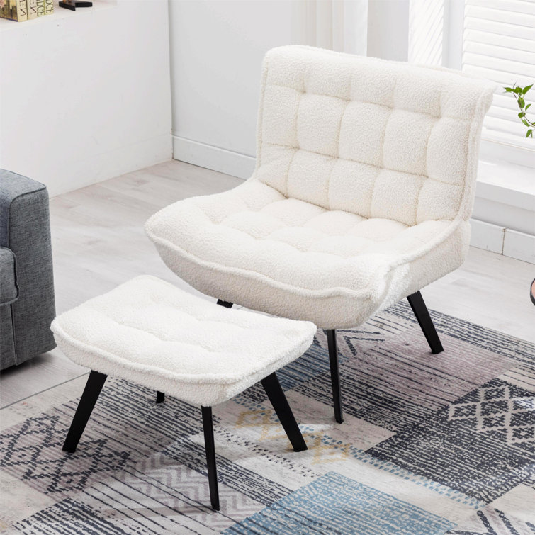 Corrigan Studio Carwyn 81.5Cm Wide Tufted Lounge Chair and Ottoman